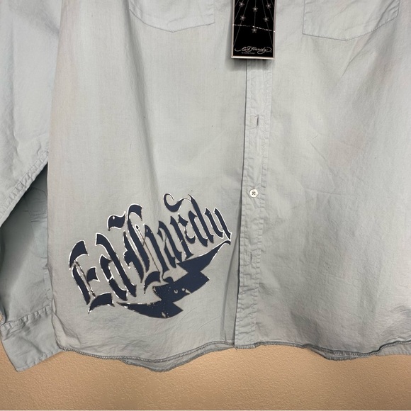 NWT Ed Hardy Embroidered Long Sleeve Button Up - Picture 6 of 9